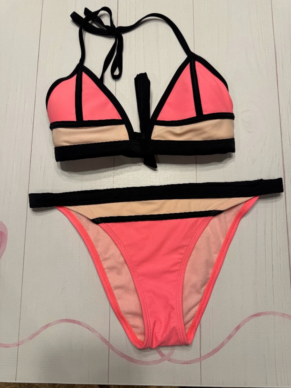 Xhiliration Hot Pink Bikini Size M